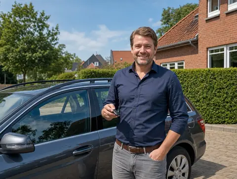 Verkäufer aus Garbsen mit dem verkauften Fahrzeug
